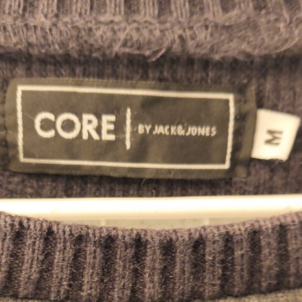 Jack & Jones CORE - Gray / Charcoal Zippered Crewneck Sweater Men's Medium - Picture 2 of 10